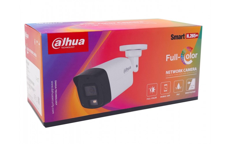 DAHUA IP BULLET 2MP NIGHT COLOUR (HFW1239T2LED) 2.8MM SILVER